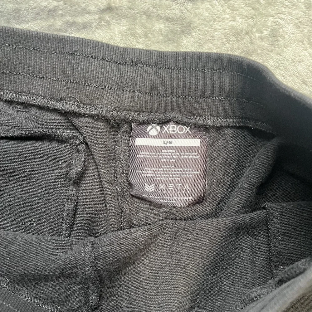 Xbox Meta Threads Shorts Size Large Black Green Logo